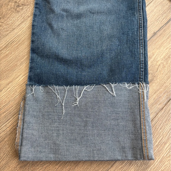 Banana Republic Wide Leg Crop Dark Blue Flare Jeans Size 27 / 4 Women’s - Picture 6 of 12